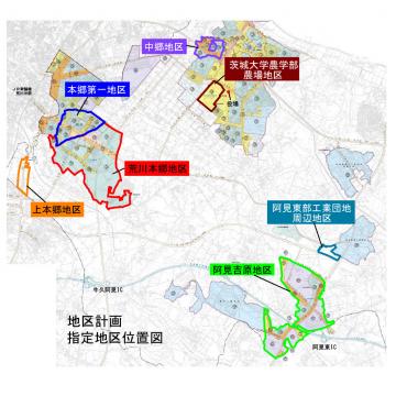 町内地区計画の分布図