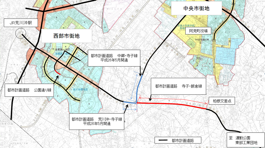 都市計画道路整備図