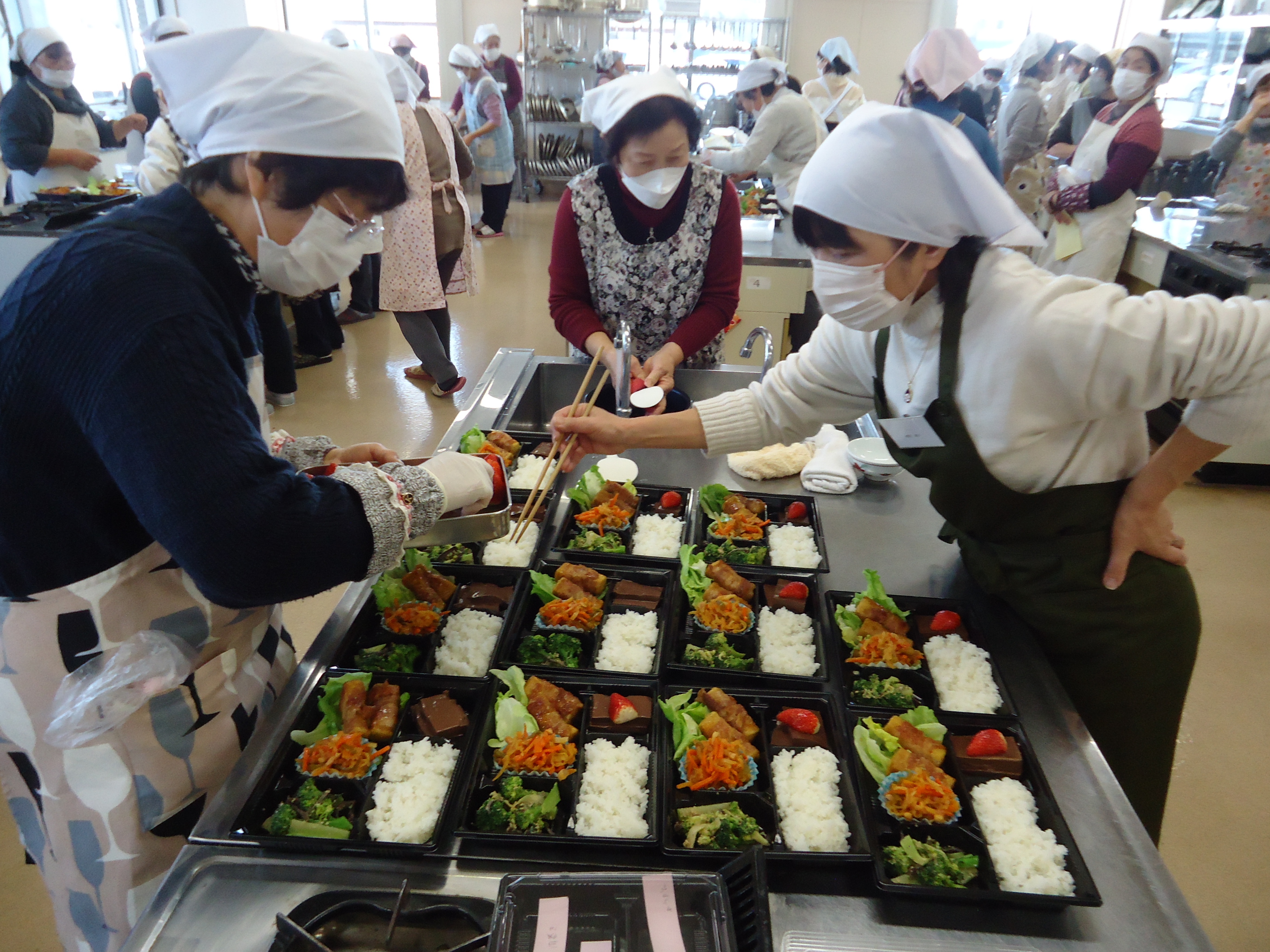 調理実習のようす