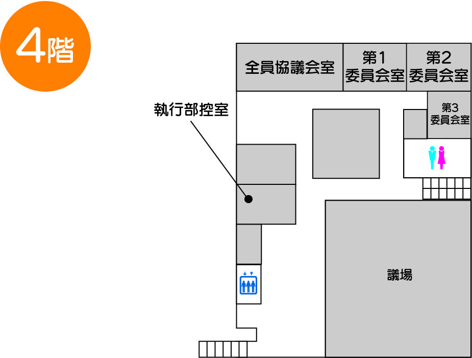 阿見町役場庁舎4階
