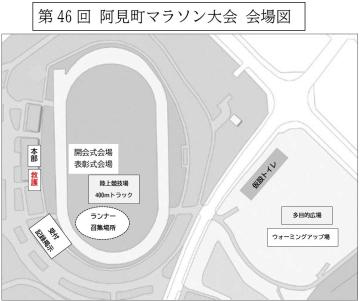 第46回阿見町マラソン大会会場図