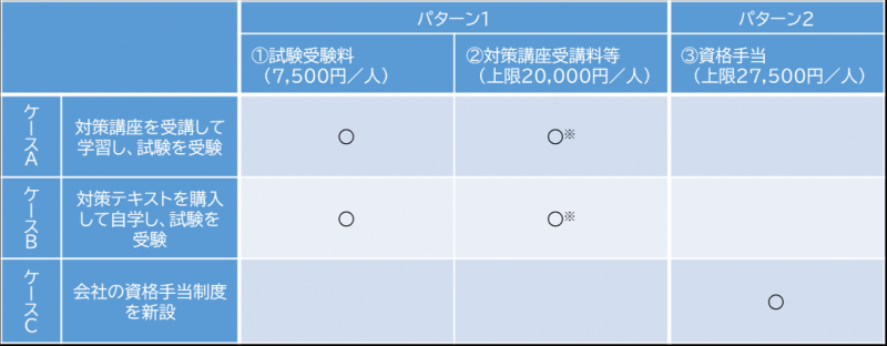 補助金活用のイメージ(ITパスポートの場合)