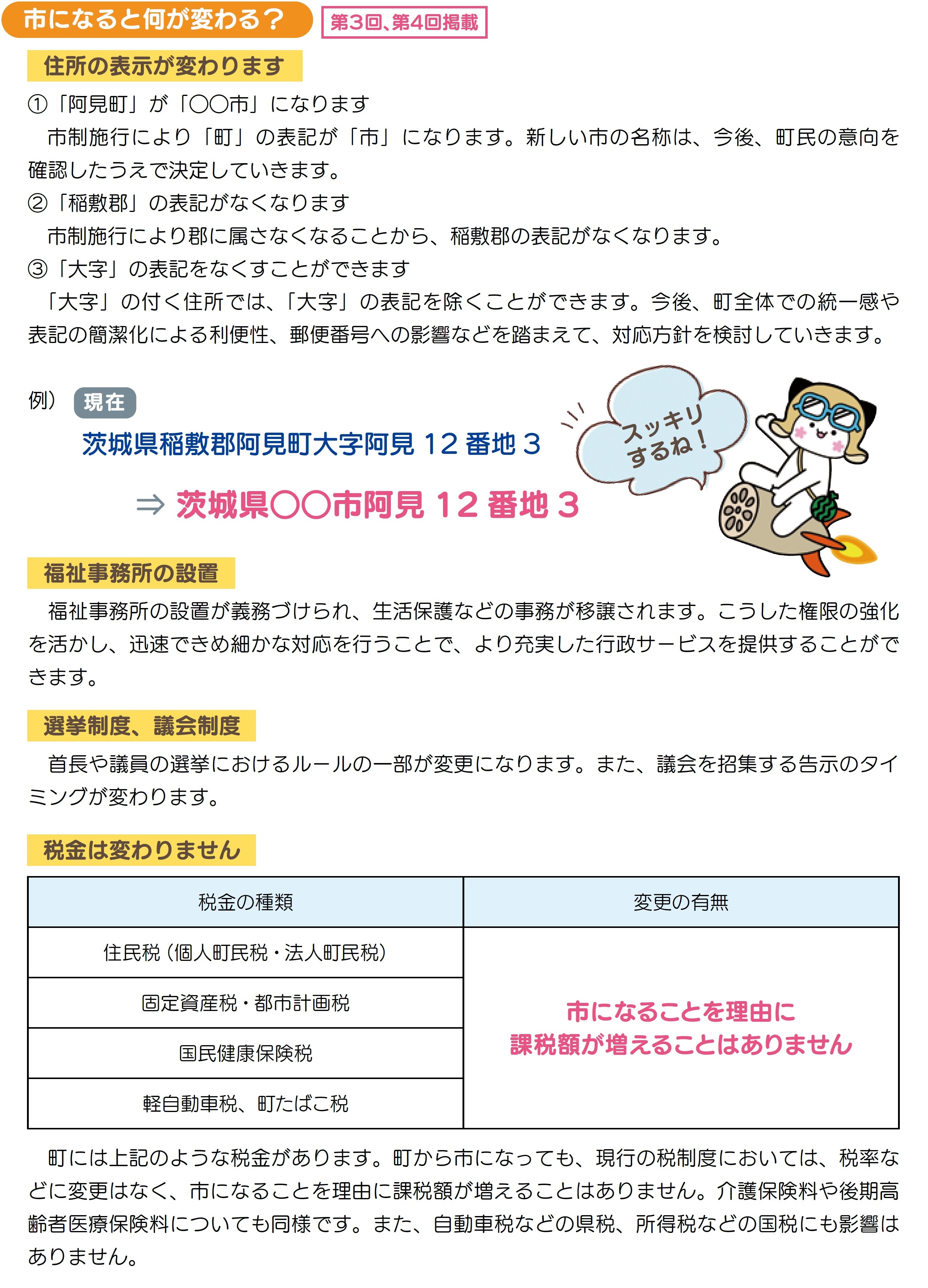 市になると何が変わる