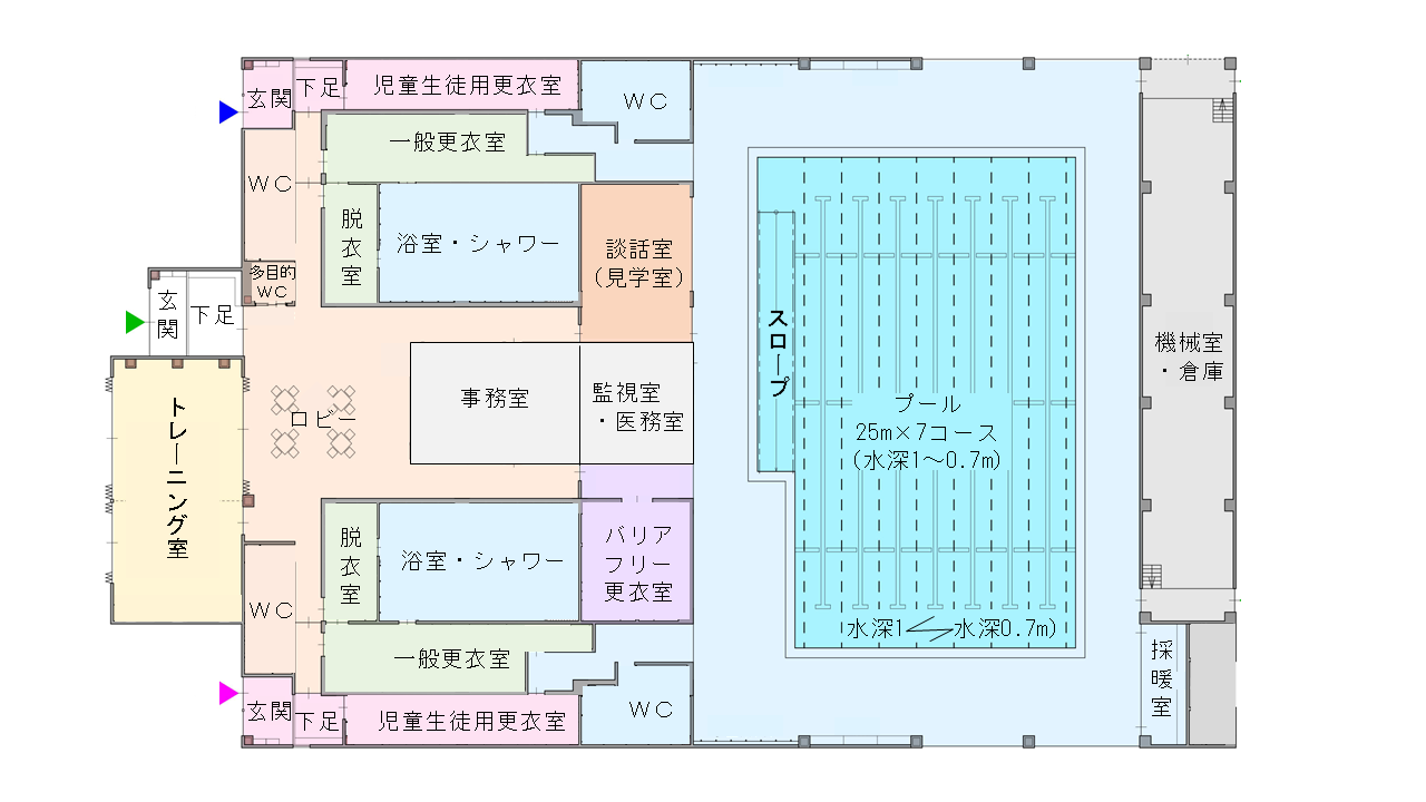 施設の平面図