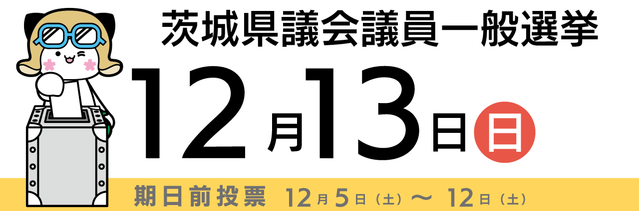 茨城県議会議員一般選挙（12月13日執行）